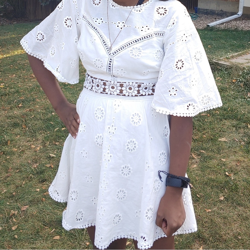 White Eyelet Dress